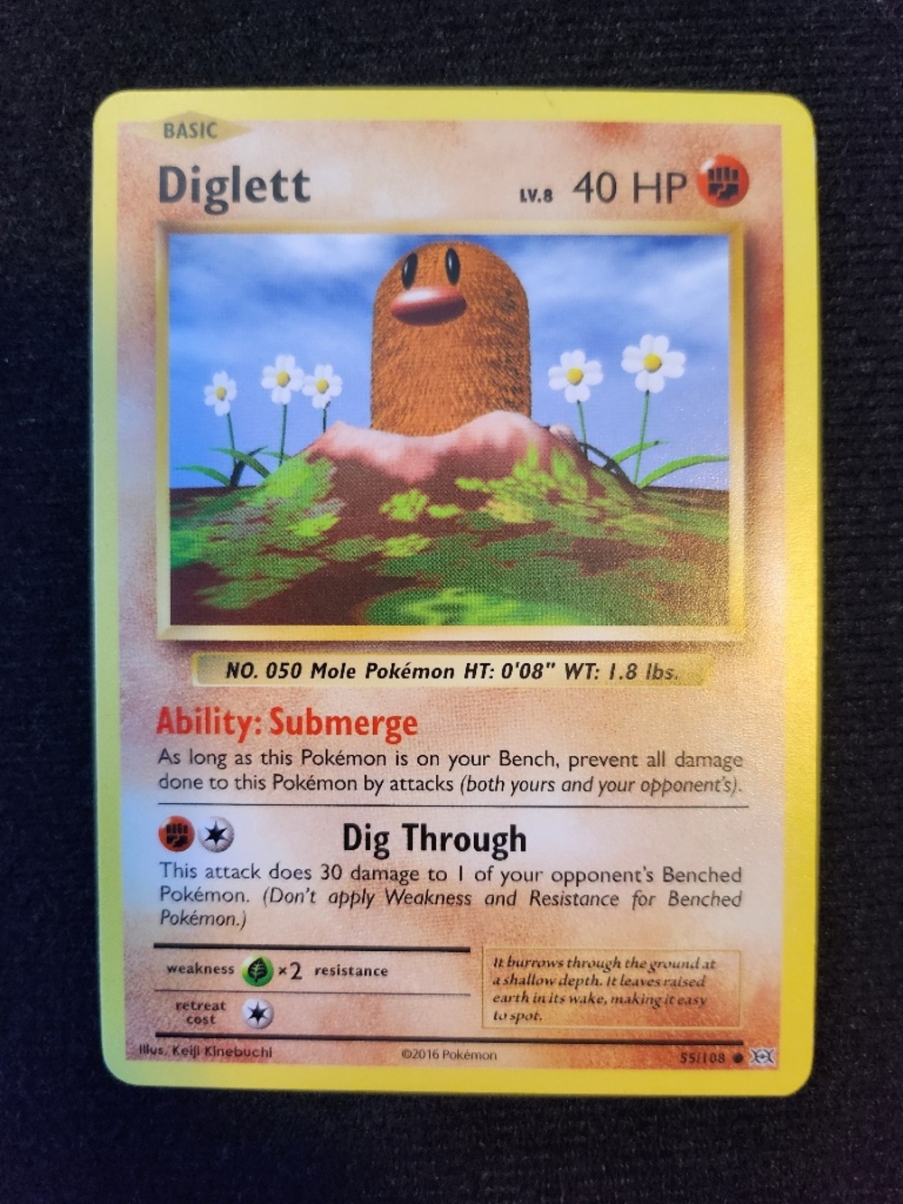 Diglett (055/108) - Pokémon Trading Card Game - XY Evolutions (2016)